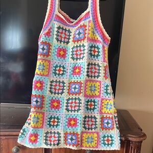 Fashion Nova Multicolor Crochet Mini Dress